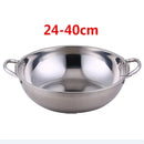 Axya Stainless Steel Twin Ear Soup Cooker Hot Pot for Induction Cooker Home Kitchen