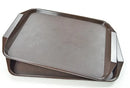 Axya Black Plastic Serving Tray Set - Square & Rectangle Dessert Plates