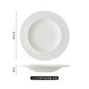 Axyaa Stone Straw Hat Plate Pasta Salad Soup Dessert Kitchen Solid Color Plate