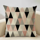 Axyaa Geometry Cushion Cover - 45x45cm Linen Pillow Case for Home Decor