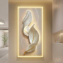 Axyaa Feather LED Wall Lamp for Bedroom Study Living Room
