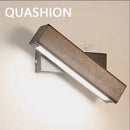 Axyaa Rotatable Walnut Bedroom Wall Sconce Light LED Simple Nordic Reading Light