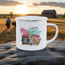 Axyaa Cute Rabbit Enamel Mug for Charming Breakfasts and Outdoor Adventure