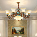 Axyaa European Vintage Resin Chandelier: Luxury Atmosphere for Living Room, Bedroom, and Restaurant