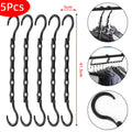 Axyaa 5-Hole Hook Plastic Clothes Rack Rotary Organizer Hanger Foldable Magic Closet Wardrobe Organize