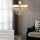 Axyaa Crystal Floor Lamp: Modern Luxury LED Fixture for Bedroom, Living Room & Villa Art
