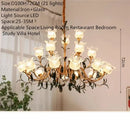 Axyaa Retro Glass Chandelier | Luxury Transparent Pendant Lamp for Home, Hotel, Villa