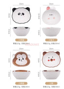 Axyaa Cute Cartoon Ceramic Dessert Yogurt Bowl for Kids or Adults