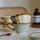 Axyaa Lace Shape Cup & Saucer Set, 240ml, Home Cafe & Office Teaware
