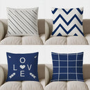 Axyaa Diagonal Stripes Pattern Pillow Cover for Sofa, Bedroom, Car