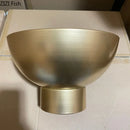Axyaa Golden Metal Vase: Minimalist Round Plant Pot for Room Aesthetic Decor