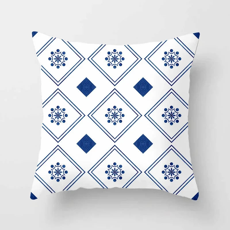 Axyaa Blue Mandala Pattern Pillow Case 45*45cm