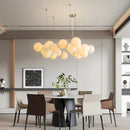 Axyaa Nordic White Bubble Ceiling Chandelier for Elegant Interior Lighting