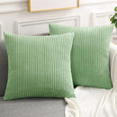 Axyaa Corduroy Cushion Cover 45x45 Soft Fluffy Strip Pillow Cover 50x50