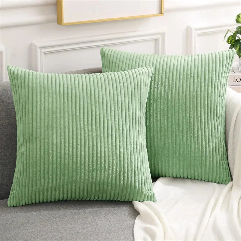 Axyaa Corduroy Pillow Cover 50x50cm Nordic Style Cushion Case for Home Decor