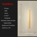 Axyaa Stainless Steel Outdoor Wall Lights: Waterproof Linear LED Lighting for Villas, Porch, Balcony