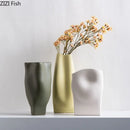 Axyaa Ceramic Vase Art Flowers Utensils Desktop Ornament Dried Flower Vases Decor