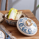 Axya Hand-Painted Japanese Ceramic Soup Pot, Small Stew Cookware