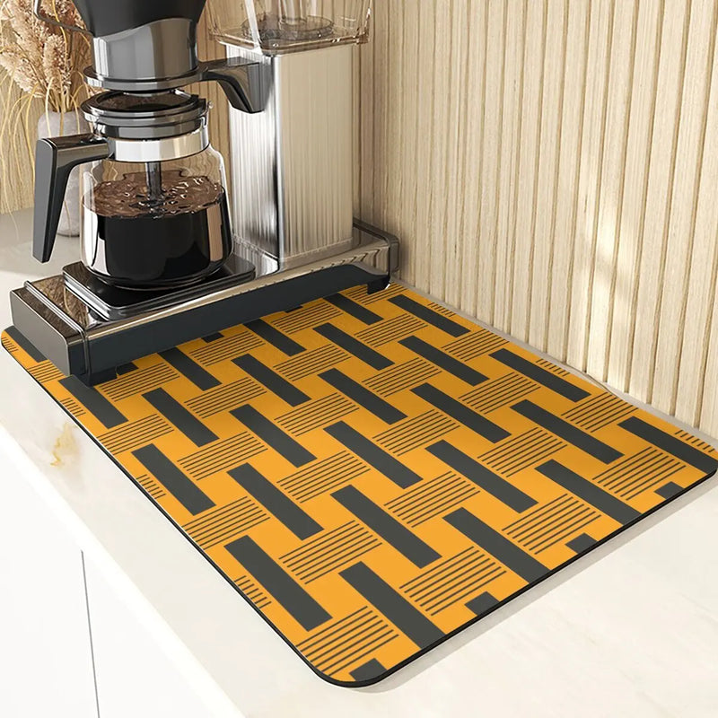 Axyaa Stripe Pattern Kitchen Drying Mat - Coasters, Placemat