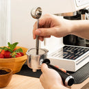Axyaa Stainless Steel 2-In-1 Coffee Scoop and Tamper Spoon for Espresso Tea Kitchen
