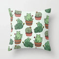 Axyaa Cactus Flower Succulent Plant Pillow Cover - Home Decorative Cushion Cover