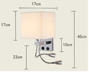 Axyaa Nordic Wall Lamp with USB Port, 2 Spotlights for Home Decor, Bedroom, Living Room