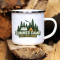 Axyaa Caravan Adventure Enamel Mug for Camping and Campfires