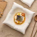 Axyaa Ceramic Square Dessert Pasta Dish Salad Plate Molecular Cuisine Tableware