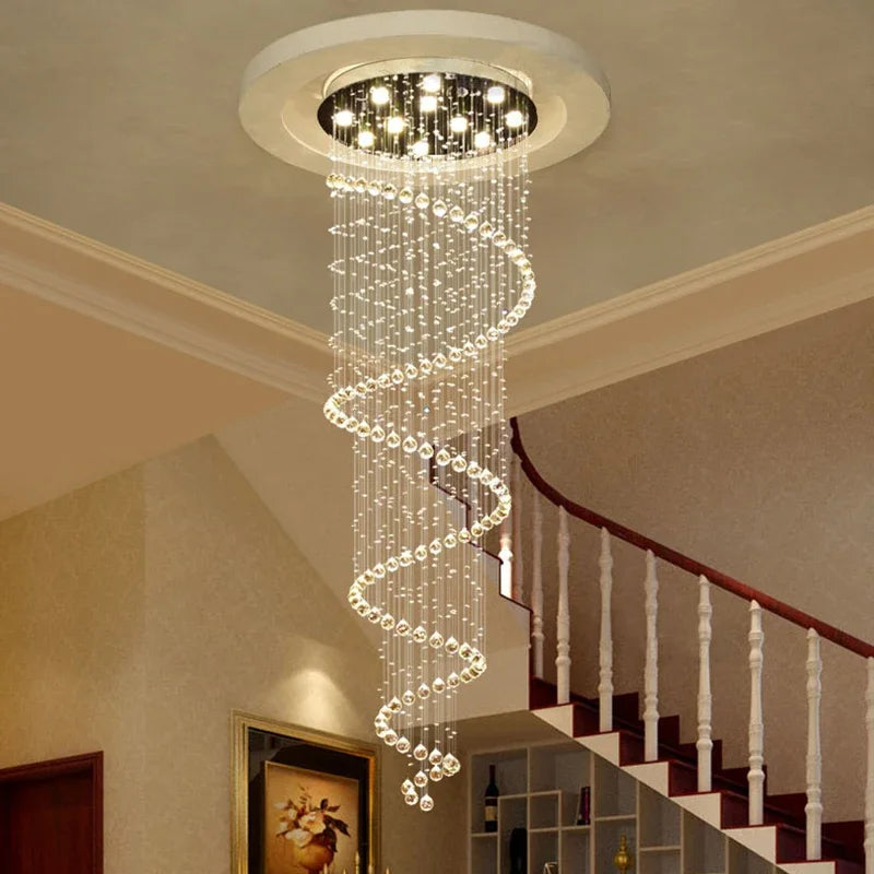 Axyaa Crystal LED Ceiling Chandelier - Elegant Lighting for Home Decor