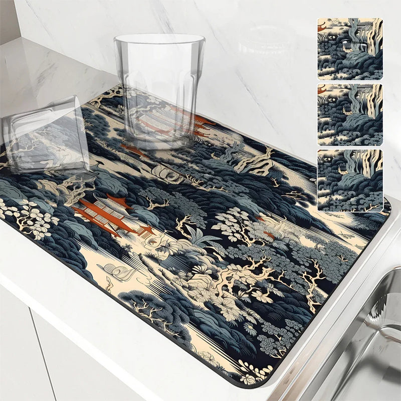Axyaa Architectural Landscape Non-Slip Drying Mat