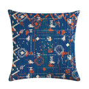 Axyaa Geometric Linen Pillowcase - Graffiti Style Decorative Cushion Cover