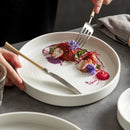 Axya Light Luxury White Ceramic Plate Set - Nordic Design Steak Tableware