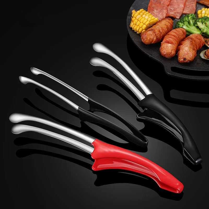 Axyaa Silicone Handle Stainless Steel Food Tongs