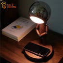 Axyaa Solid Wood USB Rechargeable Desk Lamp with Stepless Dimming