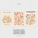 Axyaa Abstract Butterfly Flower Market Matisse Art Prints Set