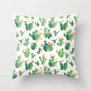 Axyaa Cactus Plants Pattern Cushion Cover Throw Pillow for Sofa Chairs