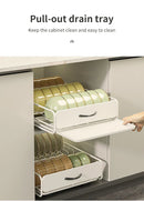 Axyaa Kitchen Pull-out Dish Storage Rack Multi-functional Organizer for Pots, Pans, and Dishes