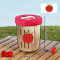 Axyaa Double Wall Salad Cup with Fork, Handle & Leak Proof Design
