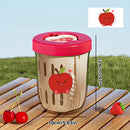Axyaa Double Wall Salad Cup with Fork, Handle & Leak Proof Design