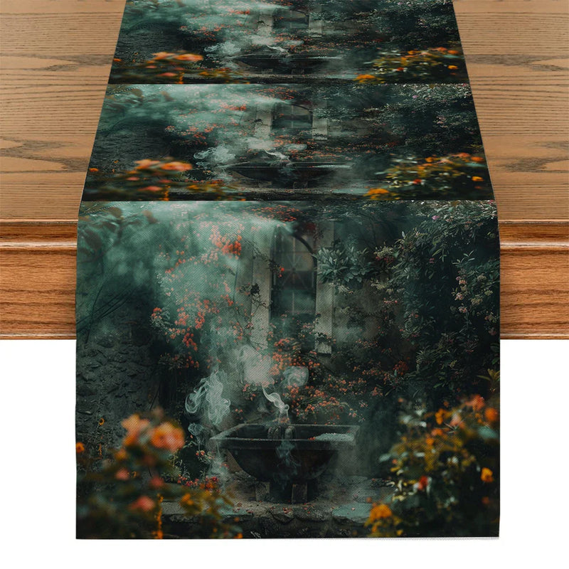 Axyaa Floral Table Runner for Kitchen Dining Home Decor