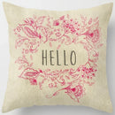 Axyaa Floral Landscape Square Pillowcase