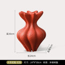 Axyaa Resin Floral Vase: Petal Shape Abstract Ornament for Home Decor