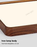 Axyaa LED Walnut Ceiling Lamp - Modern Main Light for Living Room, Bedroom, Study, Restaurant