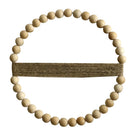 Axyaa Wooden Bead Hemp Rope Wall Hanging, Minimalist Homestay Bedroom Decor