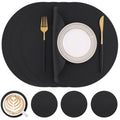 Axyaa Faux Leather Placemats Waterproof Non-slip Heat Resistant Table Mat