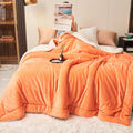 Axyaa Double Layer Milk Fleece Blanket: Cozy Lambswool Design for Autumn Winter