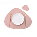 Axyaa Faux Leather Placemat Coaster Set Kitchen Accessories Place Mats