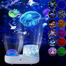 Axyaa Jellyfish Kids Night Light Projector | 360° Rotating Lamp for Bedroom