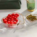 Axyaa Heart Glass Decorative Tray for Cosmetics and Jewelry Storage