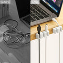 Axyaa Silicone Cable Holder Clips for Desktop Wire Management